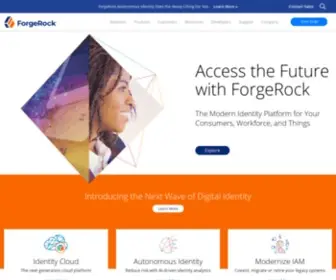 Forgerock.com(Digital Identity for Consumers and Workforce) Screenshot