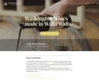 Forgeroncellars.com(Walla Walla Winery) Screenshot