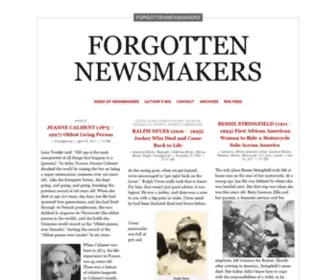 Forgottennewsmakers.com(FORGOTTEN NEWSMAKERS) Screenshot