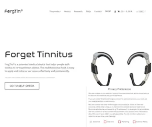 Forgtin.com(Forget Tinnitus) Screenshot