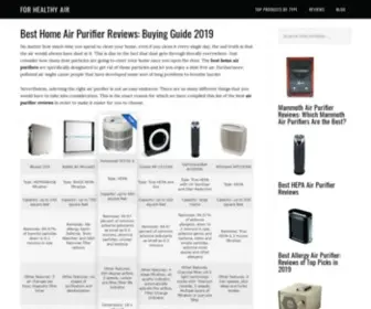 Forhealthyair.com(Best Home Air Purifier Reviews) Screenshot