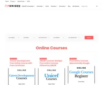 Forigen.com(Articles Journal for Education) Screenshot