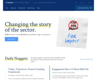 Forimpact.org(Providing resources and solutions to help you tell your STORY) Screenshot