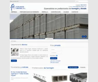 Forjadosorgues.com(Prefabricados de hormigón) Screenshot