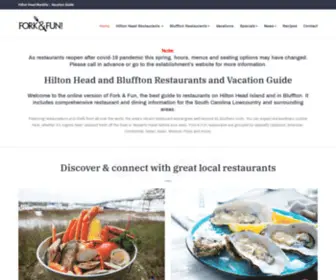 Forkandfun.com(Bluffton and Hilton Head Restaurants Guide) Screenshot