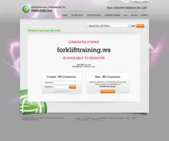 Forklifttraining.ws(Your Internet Address For Life) Screenshot