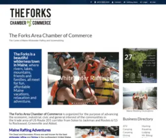 Forksarea.com(The Forks is the Center of Maine Whitewater Rafting) Screenshot