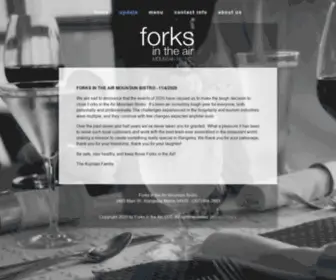 Forksintheair.com(Forks in the Air Mountain Bistro Rangeley Restaurant) Screenshot