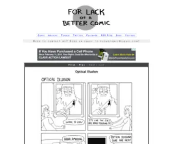 Forlackofabettercomic.com(For Lack of a Better Comic) Screenshot