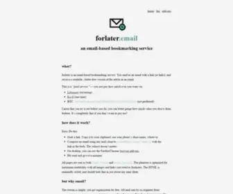 Forlater.email(Email-based bookmarking) Screenshot