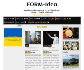 Form-Idea.com(Multilingual magazine on Art) Screenshot