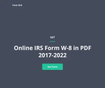 Form-W-8.com(W8 FormFillable and Editable PDF Template) Screenshot