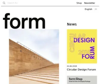 Form.de(Das unabhängige Designmagazin. Alles rund um das Thema Design) Screenshot