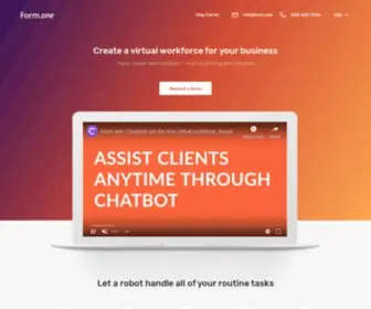Form.one(Automate business processes through chatbots) Screenshot