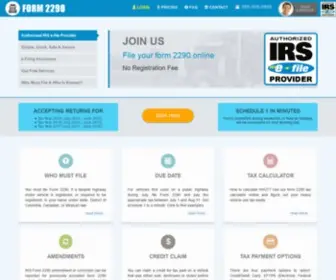 Form2290.com(IRS Authorized E) Screenshot