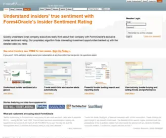 Form4Oracle.com(Insider Trading and Analysis Tools) Screenshot