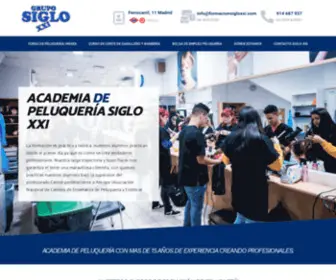 Formacionsigloxxi.com(ACADEMIA DE FORMACIÓN EN MADRID PELUQUERÍA Y BARBERÍA) Screenshot