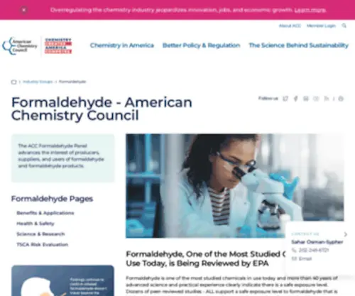 Formaldehydefacts.org(American Chemistry Council) Screenshot