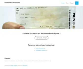 Formalites-Cartegrise.fr(Formalités Carte Grise) Screenshot