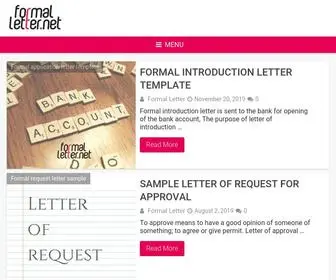 Formalletter.net(Formal letter samples and templates) Screenshot
