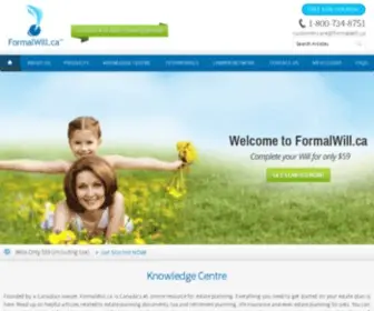 Formalwill.ca(Canadian Legal Will Online) Screenshot