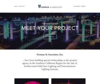 Formanandassociates.com(Forman & Associates represents leading manufacturers in Entertainment and Architectural lighting applications) Screenshot