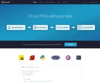 Formapi.io(Fill out PDF forms with an API request) Screenshot