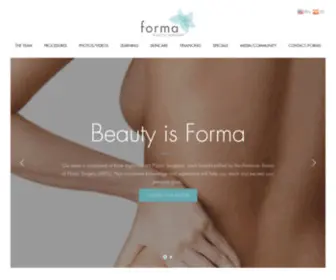 Formaplasticsurgery.com(Forma Plastic Surgery site) Screenshot