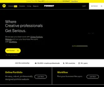 Format.com(Professional Website for Creative Artists) Screenshot