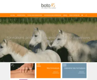 Formation-Osteo.com(BOTO : formations post graduées en ostéopathie dispensées en Camargue) Screenshot