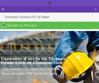 Formationcontinuefsts.com(La formation continue au Maroc est organisée pour répondre aux besoins des individus souhaitant) Screenshot