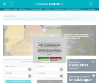 Formations-Arvalis.fr(ARVALIS – Institut du végétal propose 120 formations dans le secteur agricole) Screenshot