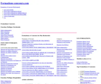 Formations-Concours.com(Descriptions de concours et formations professionnels) Screenshot