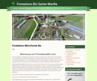 Formationsbio.com(Formations Bio Sainte Marthe) Screenshot