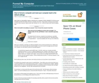 Formatmycomputer.com(How to format a computer) Screenshot