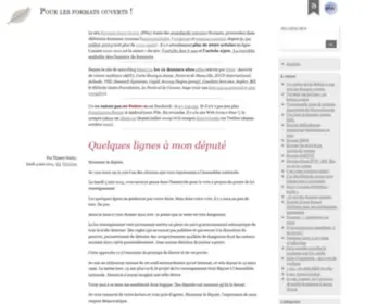 Formats-Ouverts.org(Pour les formats ouverts) Screenshot