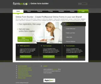 Formees.com(Online Form Builder) Screenshot
