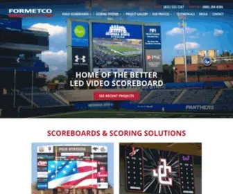 Formetcosports.com(Home of the Better LED Video Scoreboards) Screenshot