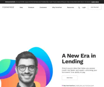 Formfree.com(Democratizing Lending Without Bias) Screenshot