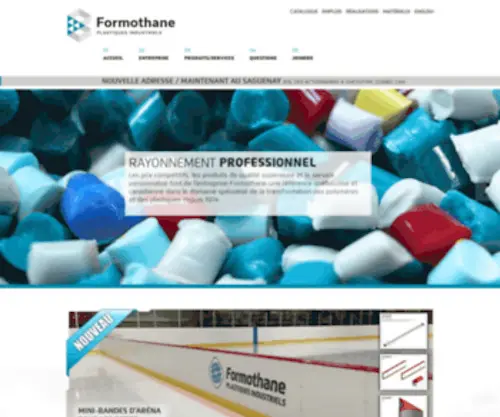 Formothane.ca(Fabricant de composantes de précision en polymères et plastiques industriels) Screenshot