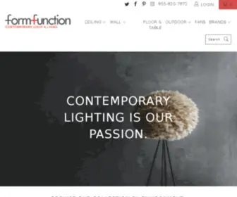 Formplusfunction.com(Modern and Contemporary Lighting for your Home and Office) Screenshot