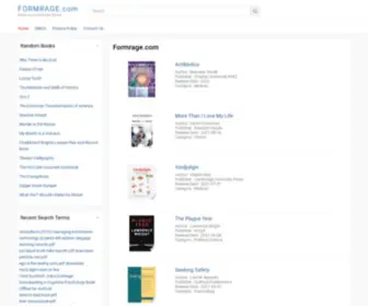 Formrage.com(Read and Download Unlimited Books PDF) Screenshot