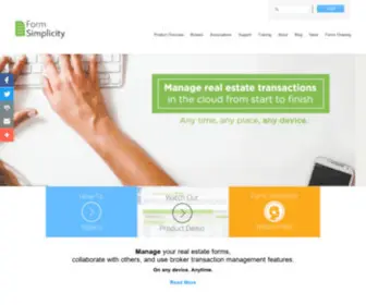 Formsimplicity.com(Form Simplicity online real estate esign and transaction and digital signature management solutions) Screenshot