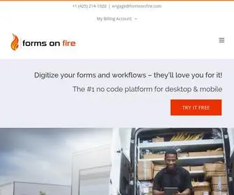 Formsonfire.com(Custom Mobile App Builder by Forms On Fire) Screenshot