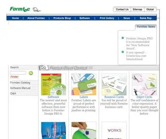 Formtecusa.com(Formtec Label CD Media) Screenshot