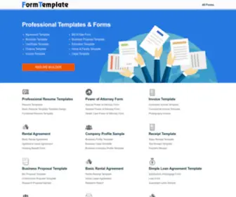 Formtemplate.org(Free to Download Professional Templates) Screenshot