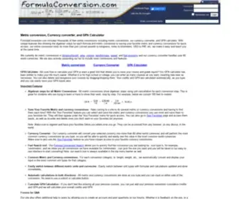 Formulaconversion.com(Metric conversion) Screenshot