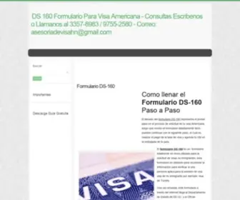 Formulariods160.info(Formulario DSSolicitud de Visa Americana) Screenshot