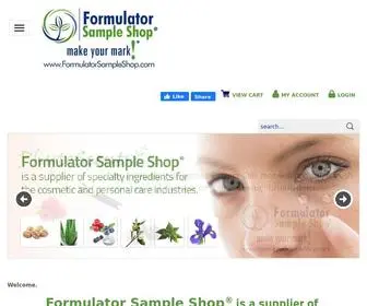Formulatorsampleshop.com(Formulator Sample Shop) Screenshot