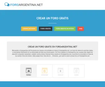 Foroargentina.net(Crear un foro) Screenshot